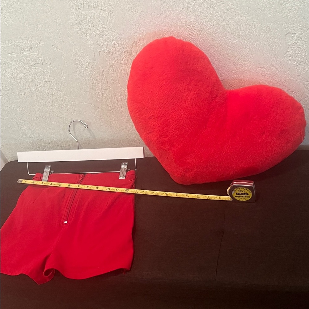 #1649** Spirit Red High-Waist Lace-Up Side Shorts - Picture 7 of 10